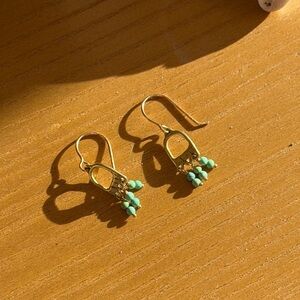 Goldluxe Jewelry Rococo Earrings in Turquoise